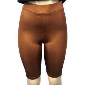 U.O. Satin Bike Shorts Copper